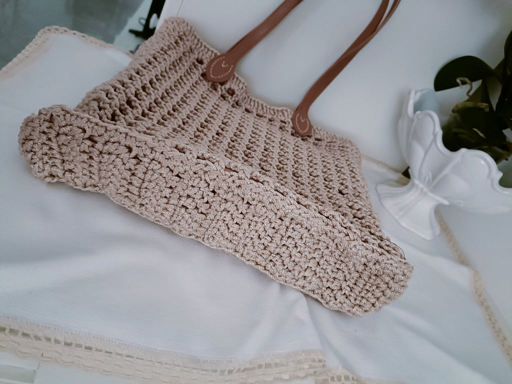 Borsa Rete Cordoncino Brillante – Uncinetto Artigianale